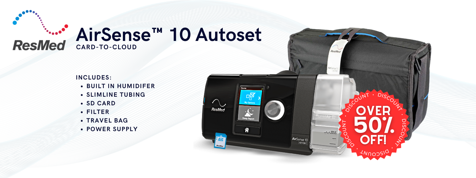 Cheap CPAP Machines, Masks & Accessories by ResMed & Respironics